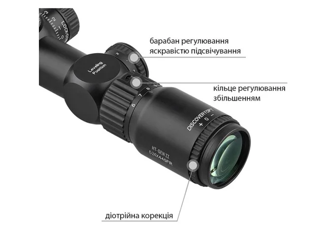 Приціл Discovery Optics HT Gen2 6-24x44 SFIR FFP (30 мм, підсвічування) Фото 2